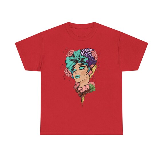 Artistic Unisex Cotton Tee - Vibrant Colored Graphic Shirt, Casual Streetwear, Gift for Her, Unique Fashion, Summer Essential