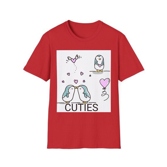 Love Kiss Cuties T-Shirt, Couples Matching Tee, Romantic Valentine's Day Gift, Relationship Goals Shirt, Anniversary Present