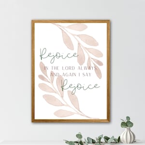 Rejoice in the Lord always • printable download • printable art