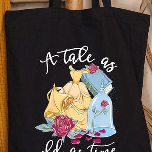 Belle Tote Bag, A Tale As Old As Time Bag, Beauty And Beast Bag, Disney Princess Bag, Woman Tote Bag, Valentines Day Bag, Book Tote Bag