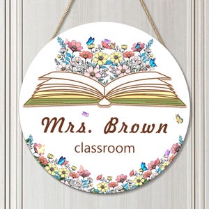 Personalized Teacher Door Hanger, Special Back To School Gift for Teacher, Thanks Gifts For Teachers, Teacher Appreciation Week Gift Ideas