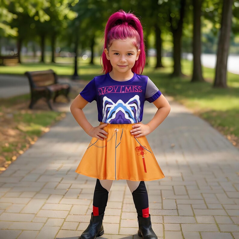 Kids Kpop Demon Hunter Cosplay Set, Rumi Zoey Mira Cosplay Costumes ...