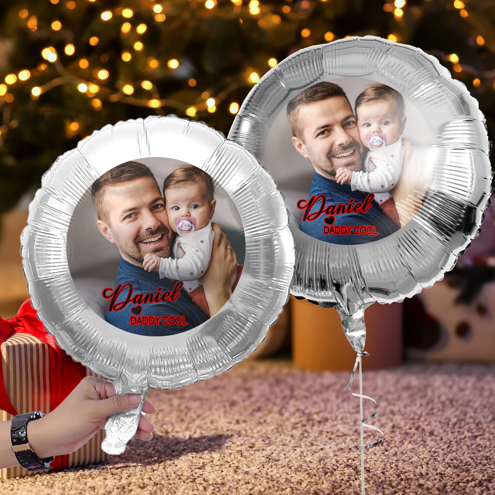 Regalo personalizado para el Día del Padre, globos de aluminio personalizados hechos en EE. UU., globo de feliz cumpleaños con imagen, globo personalizado, el mejor regalo.