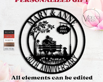 Custom 30th Anniversary Gift For Parents Wedding Anniversary Metal Wall Art Sign Pearl Wedding Anniversary Gifts For Couple Husband Wife