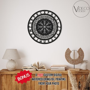 Ancient Vegvisir Wayfinder Metal Wall Art Vegvisir Runic WallArt Decor Vegvisir Norse Compass Viking Symbol Icelandic Decor Gift For Him