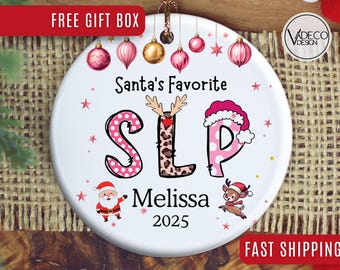 SLP Ornament Speech Language Pathologist Speech Language Pathology SLP Accessories Speech Therapy Speech Therapist Gift SLP Christmas Gifts