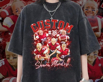 Custom Football shirt, Football mom dad shirt, Family Shirt, Personalized Shirt, Football Birthday, Team Number Player Name Photo Shirt