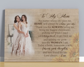 Mother of the Bride Gift from the Bride, Wedding Gift Mom, Mother of the Bride Photo Frame, Gift for Mom, Mother of the Bride Gift Poem