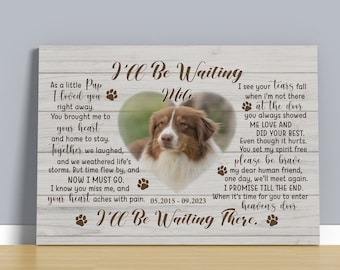 Custom Photo Pet Memorial Canvas, Dog Passed Away Gift, Loss of Dog Gift, Dog Canvas, Pets In Remembrance, Dog Memorial Gift, Pet Loss Gifts