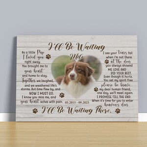 Custom Photo Pet Memorial Canvas, Dog Passed Away Gift, Loss of Dog Gift, Dog Canvas, Pets In Remembrance, Dog Memorial Gift, Pet Loss Gifts