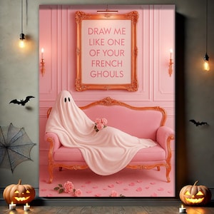 Draw Me Like One Of Your French Ghouls Ghost Print, Gothic Bedroom Decor, Goth Boudoir Art, Boudoir Decoration Wall Art, Goth Poster Canvas