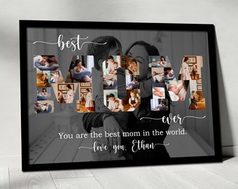 Cornice portafoto a forma di cuore perfetta per la festa della mamma / regalo di compleanno per la mamma / regalo per mamma e figlia / regalo per mamma e figlio
