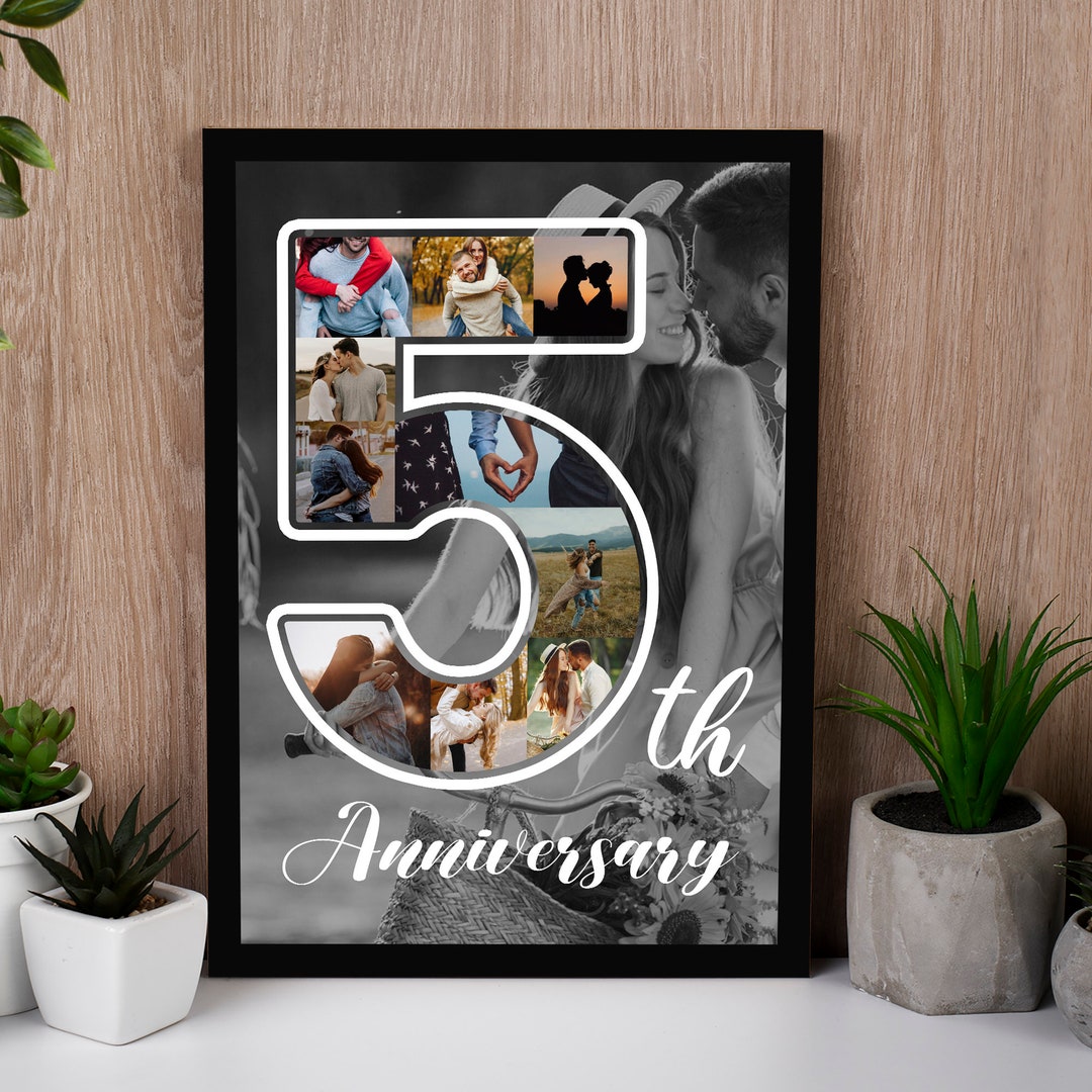 5th Anniversary Gift for Wife Husband, Custom 5th Anniversary Gift for ...