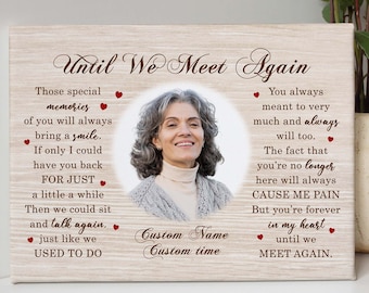 In Memory Sympathy Canvas, Personalized Mom Dad Picture Memorial Canvas, Custom Photo Memorial Canvas, Canvas Condolence Gift