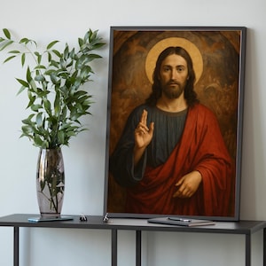 Jesus Christus Leinwanddruck Wandkunst, Elegante Religiöse Wandkunst für Zuhause und Büro, hochwertige, fertig zum Aufhängen Dekor