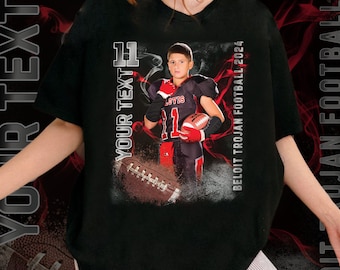 Custom Football shirt, Football mom dad shirt, Football Birthday, Team Number Player Name Photo Shirt, Family Shirt, Personalized Shirt