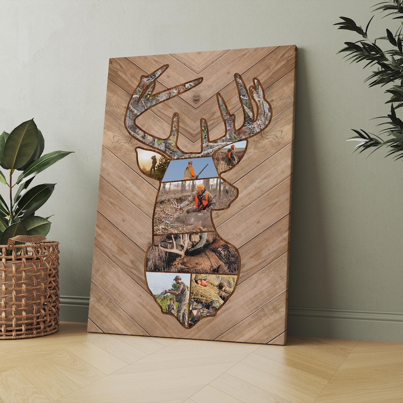Personalized Deer Hunting Memories Canvas, Custom Photo Canvas, Gift For Dad, Birthday Gift for Dad, Memories Photo Custom, Home Decor image 5
