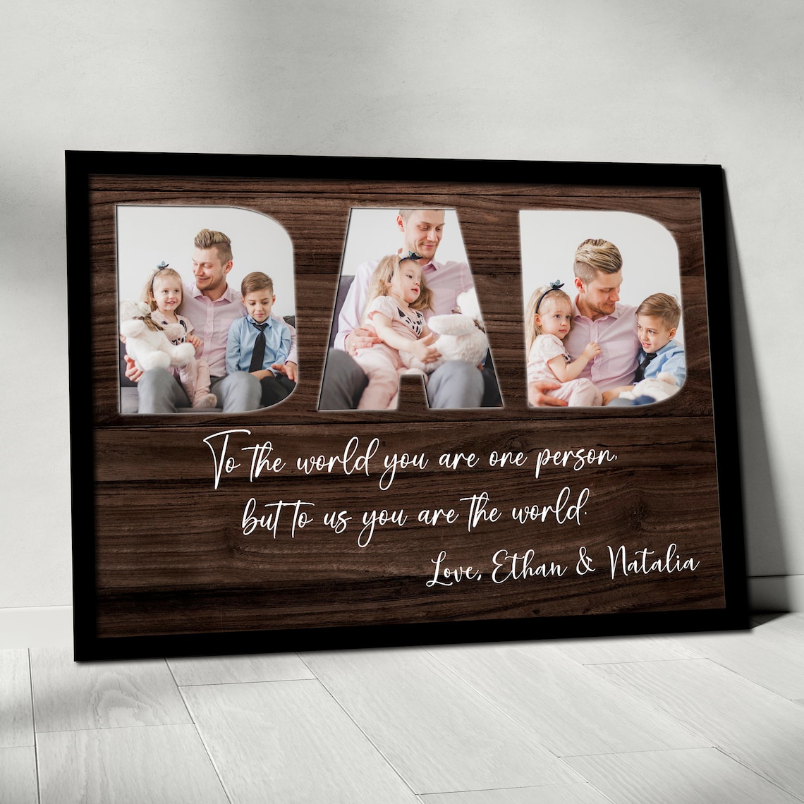 Custom Dad Sign With Photos, Personalized Gifts for Dad From Kids ...