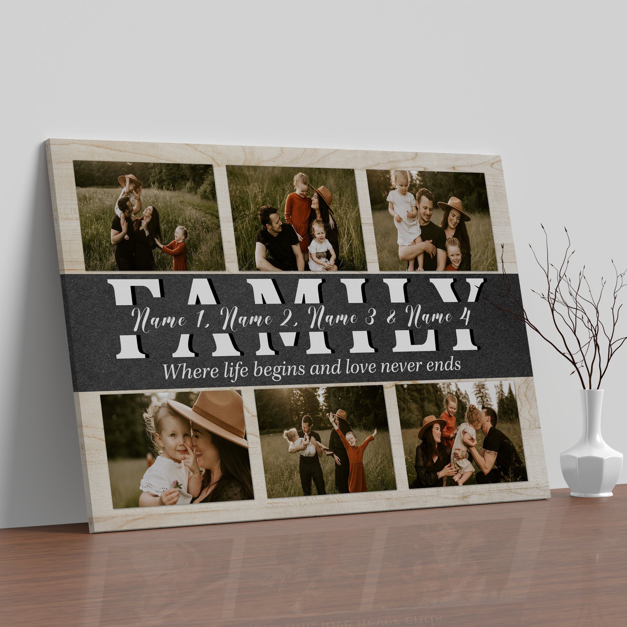 Personalized Photo Collage Canvas, Memories With Family, Journey With ...
