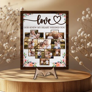 God Knew My Heart Needed You Photo Wooden Plaque, Anniversary Gift For Him, Gift For Her, Gifts For Husband, Valentines Gift