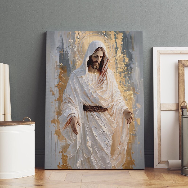 Jesus Christ Wall Art Canvas Poster, Christian Religious Artwork ...