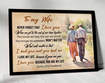 I Love You With My Whole Heart Canvas/poster | Gift For Wife