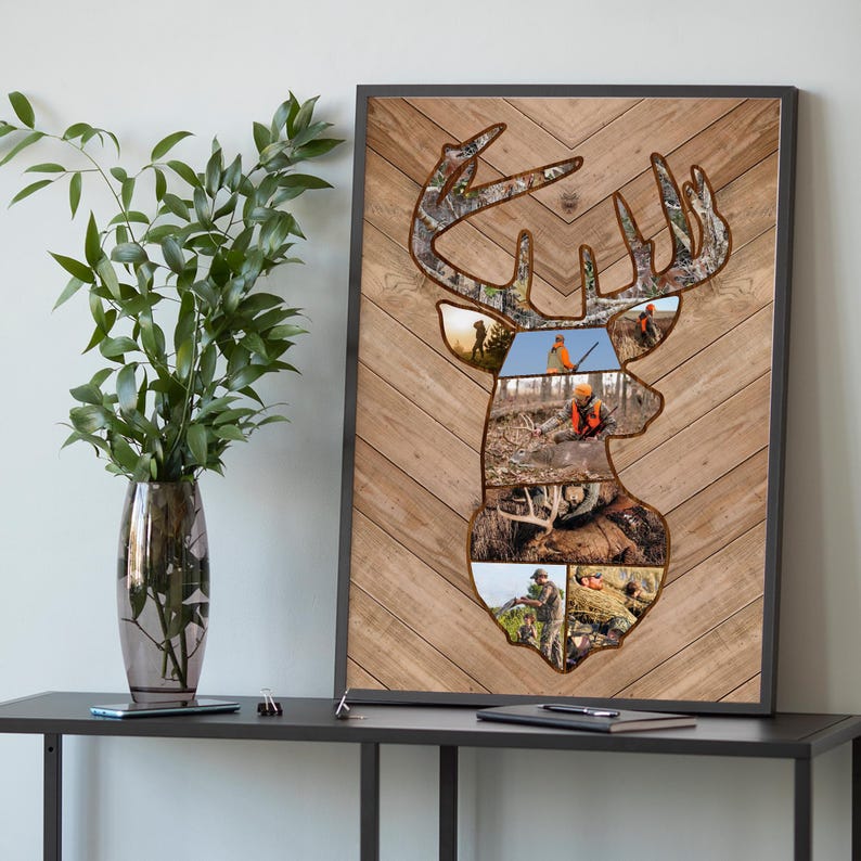 Personalized Deer Hunting Memories Canvas, Custom Photo Canvas, Gift For Dad, Birthday Gift for Dad, Memories Photo Custom, Home Decor image 9