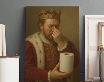 Grappige badkamer muurkunst hare + zijn badkamer, grappige badkamer kunst aan de muur decor, vintage portret cadeau voor vriend, toilet humor grappig cadeau