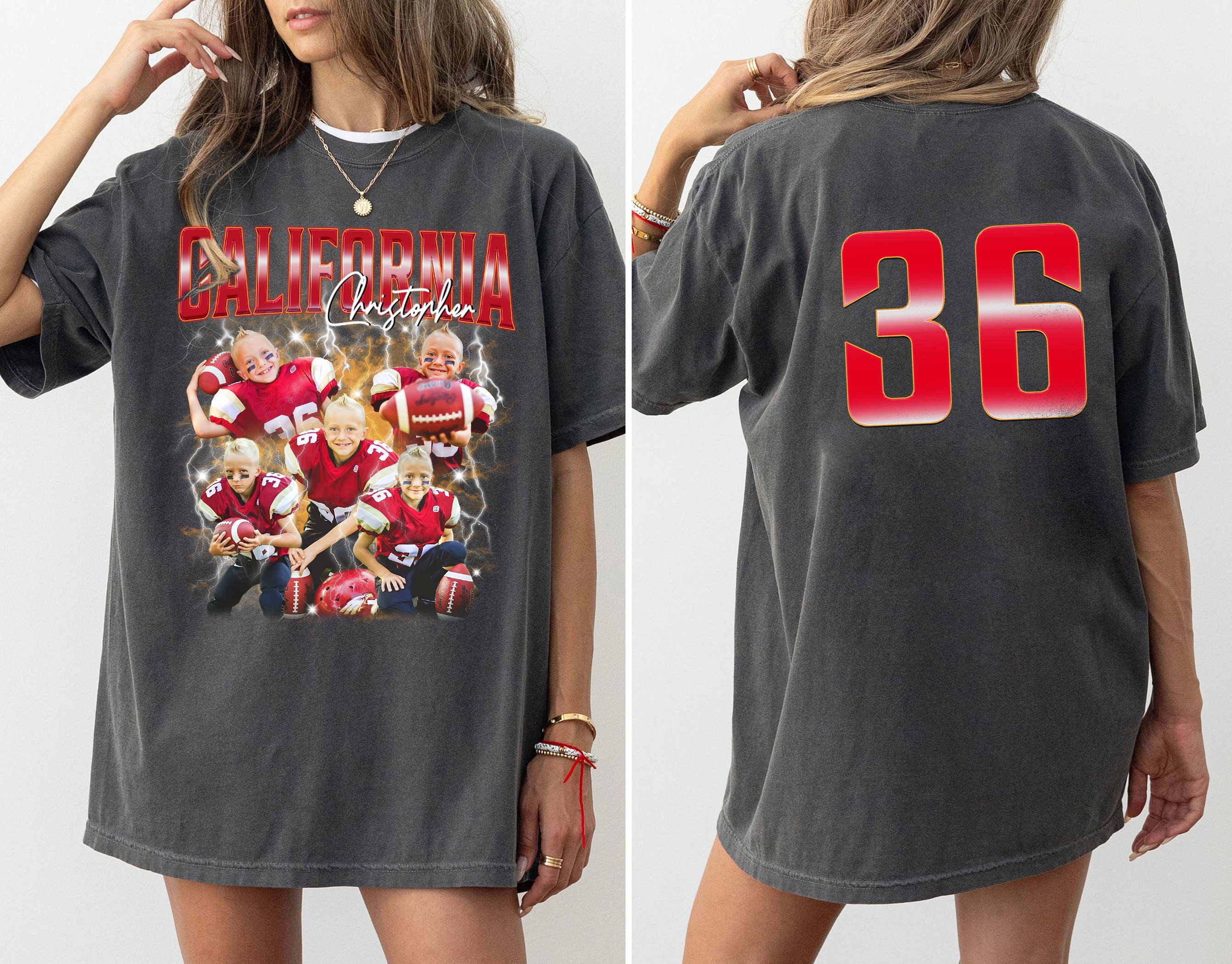 Custom Football shirt, Football mom dad shirt, Football Birthday, Team Number Player Name Photo Shirt, Family Shirt, Personalized Shirt