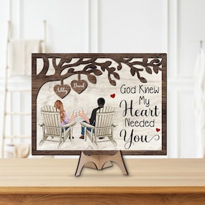 God Gave Me You Personalized  Wooden Plaque, Anniversary Gift For Him, Gift For Her, Gifts For Husband, Valentines Gift