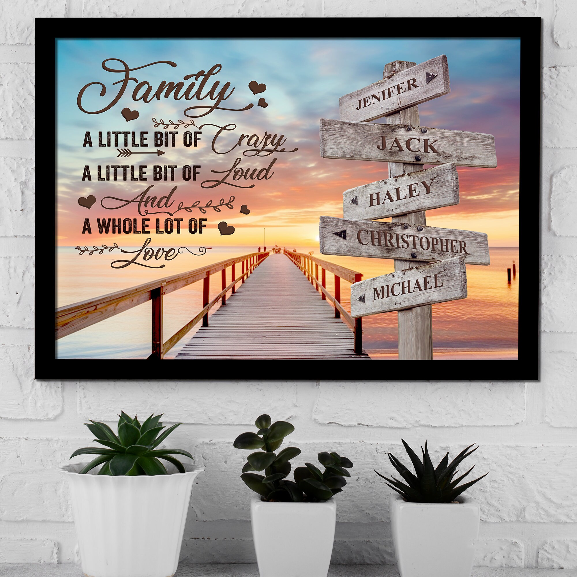 【名入れ】お家ギャラリーA4ポスター2枚set　Familycup#1 Personalized Family Multi Name Canvas, Custom Family Name Canvas