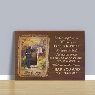 JennyGems Cartello In Legno "Quando Arriveremo Alla Fine" - Targa Decorativa 30x25 Cm Con Frase Sull'Amore | Regalo Di Anniversario Originale Per Coppia, Fidanzato O Marito | Perfetto Per Nozze E Arredamento Casa In Stile Rustico