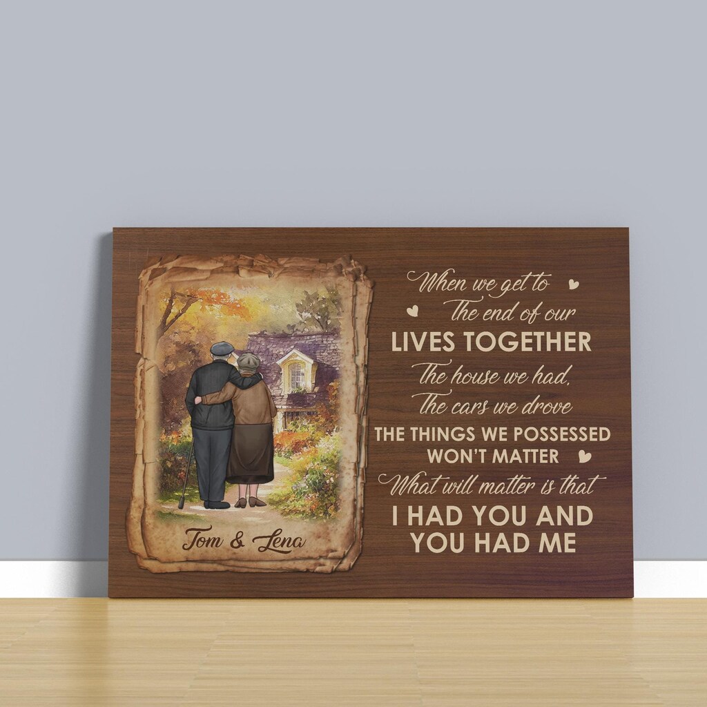 JennyGems Cartello In Legno "Quando Arriveremo Alla Fine" - Targa Decorativa 30x25 Cm Con Frase Sull'Amore | Regalo Di Anniversario Originale Per Coppia, Fidanzato O Marito | Perfetto Per Nozze E Arredamento Casa In Stile Rustico