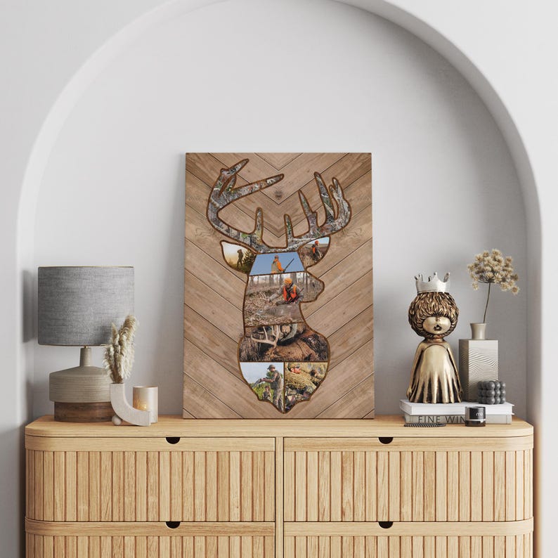 Personalized Deer Hunting Memories Canvas, Custom Photo Canvas, Gift For Dad, Birthday Gift for Dad, Memories Photo Custom, Home Decor image 6