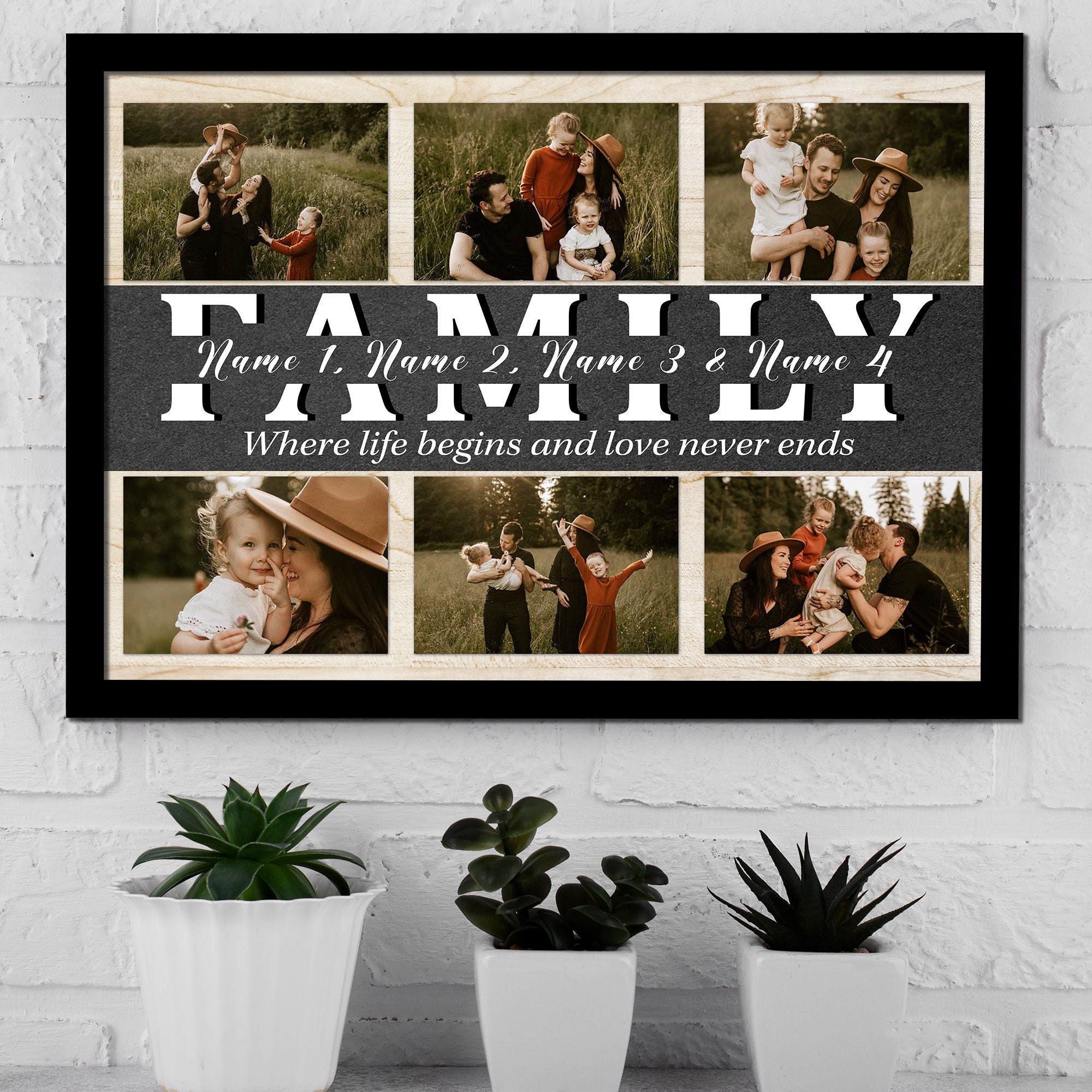 Personalized Photo Collage Canvas, Memories With Family, Journey With ...