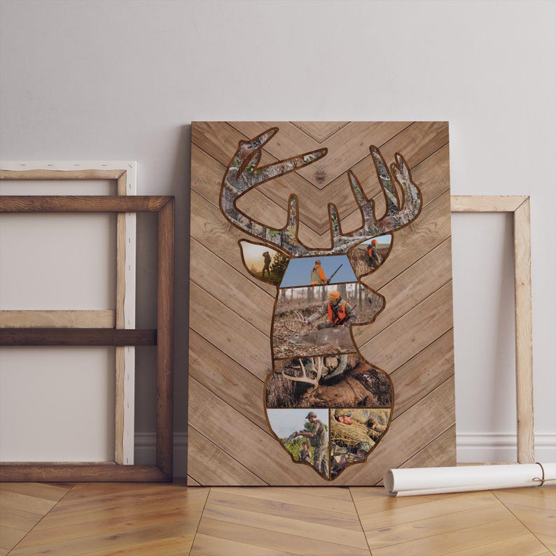 Personalized Deer Hunting Memories Canvas, Custom Photo Canvas, Gift For Dad, Birthday Gift for Dad, Memories Photo Custom, Home Decor image 4