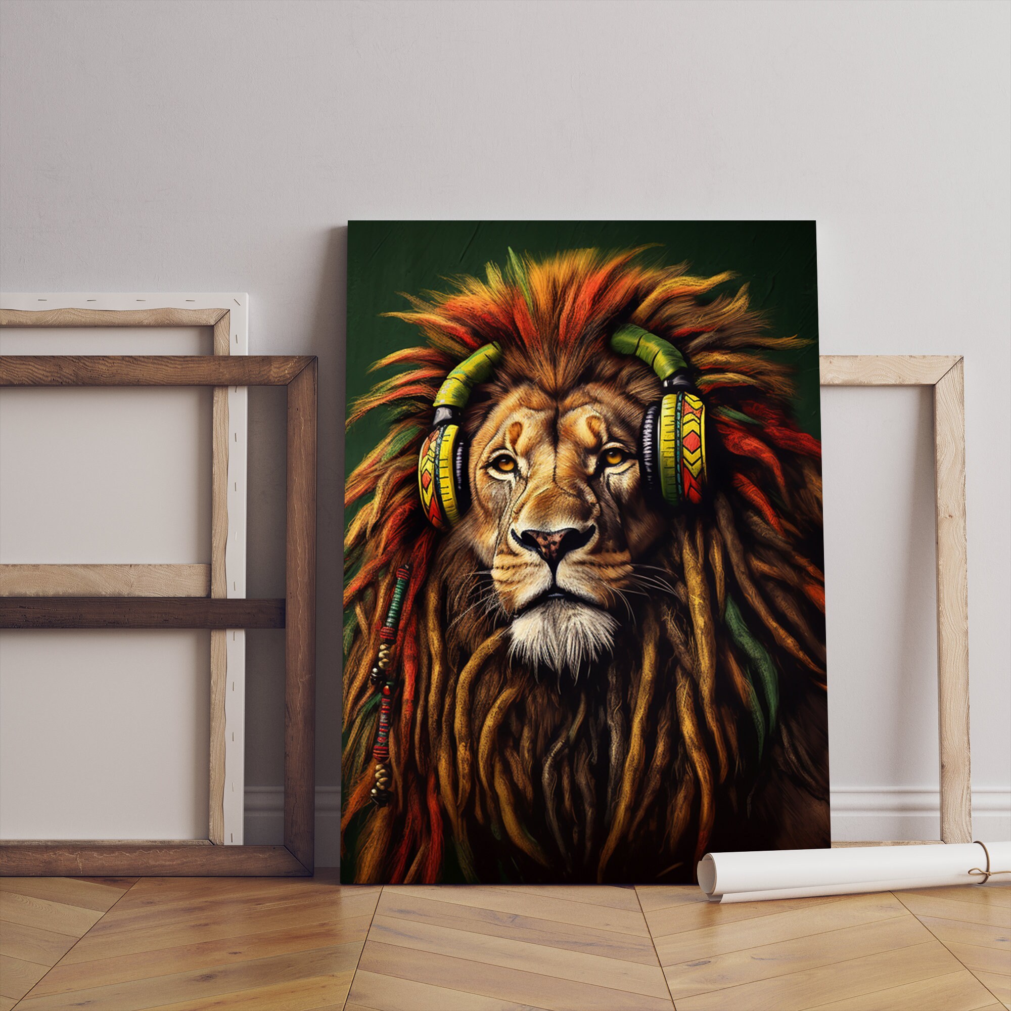 Reggae Animals Reggae Rasta Lion Canvas, Lion King Canvas for Home , Lion Canvas Wall ...