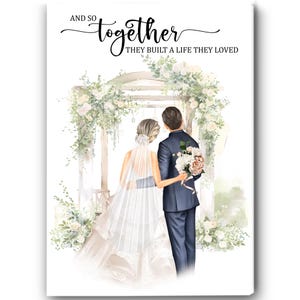 Personalised Wedding gift for couple, Bride and Groom Custom Print, Wedding present for Couple, Wedding Print Couple