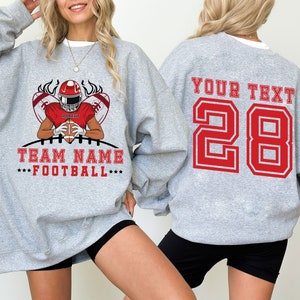 Sudadera personalizada de mamá de fútbol, camiseta de fútbol con su nombre, camiseta de mamá de fútbol, camiseta de fútbol, camiseta del día del juego - camiseta de temporada de fútbol
