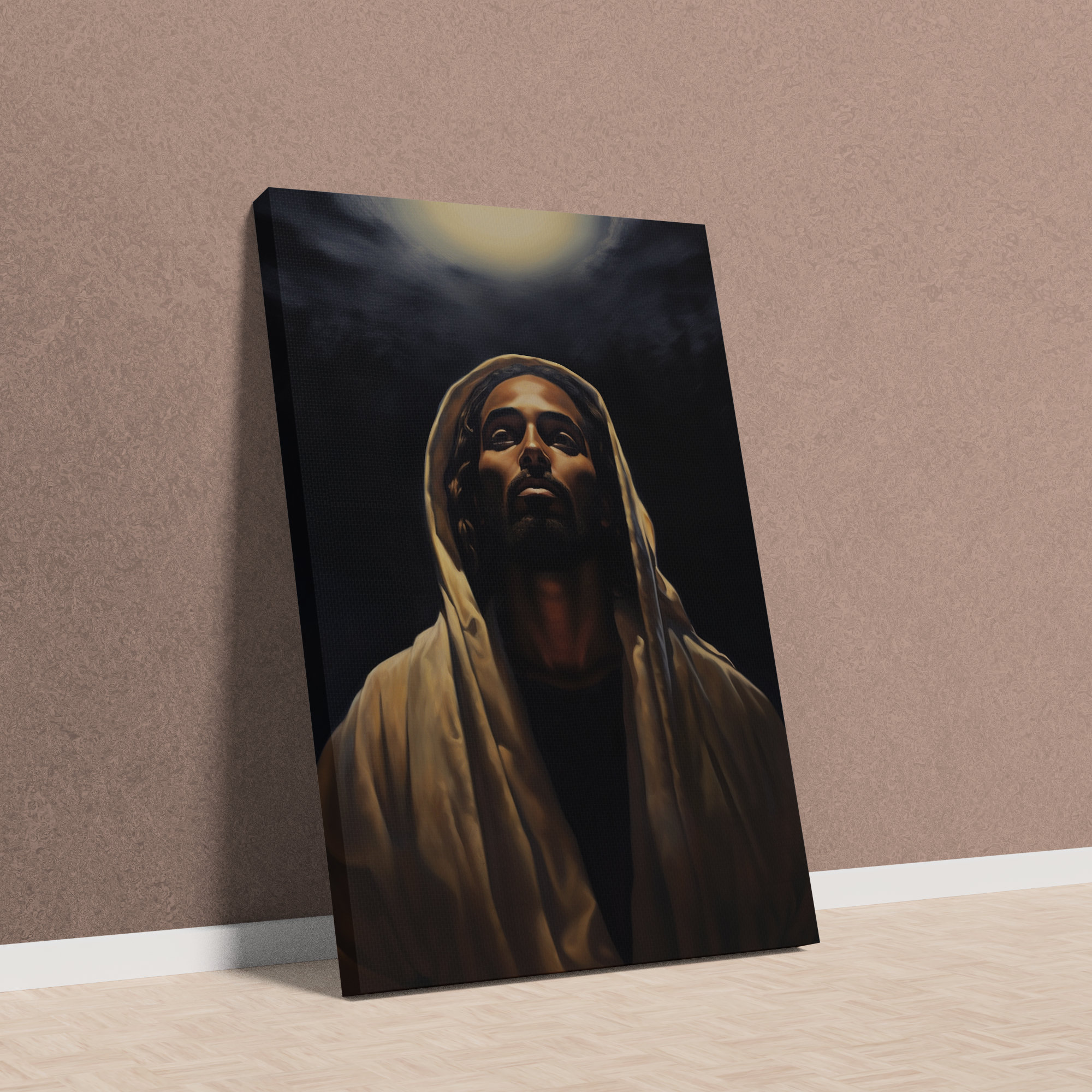 Black Jesus Religious Wall Art Home Living Decor, African American