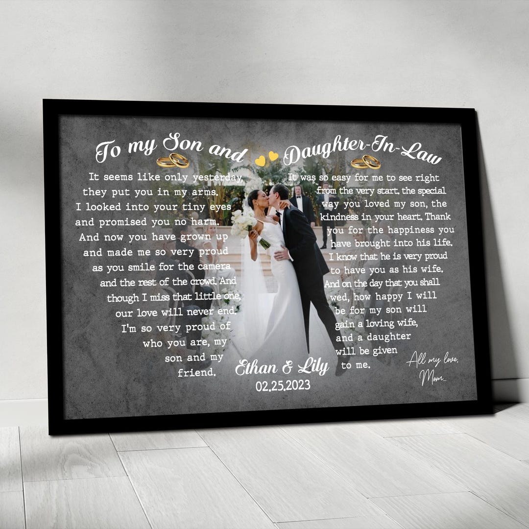 Personalized Wedding Gift for Son and Daughter in Law, Wedding Card ...