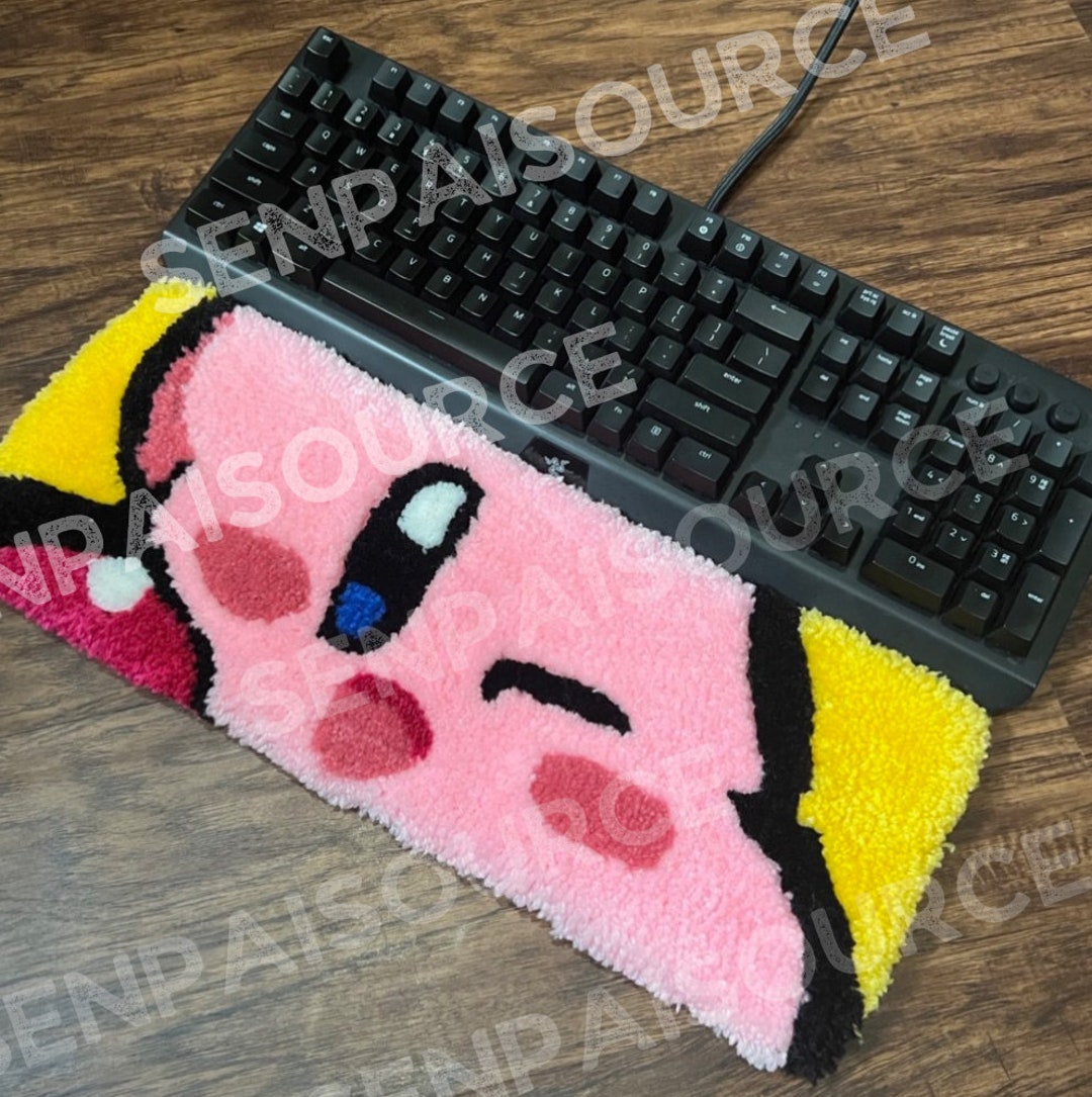 Pink Hero Hand-made Tufted Keyboard/wrist Rest Rug - Etsy