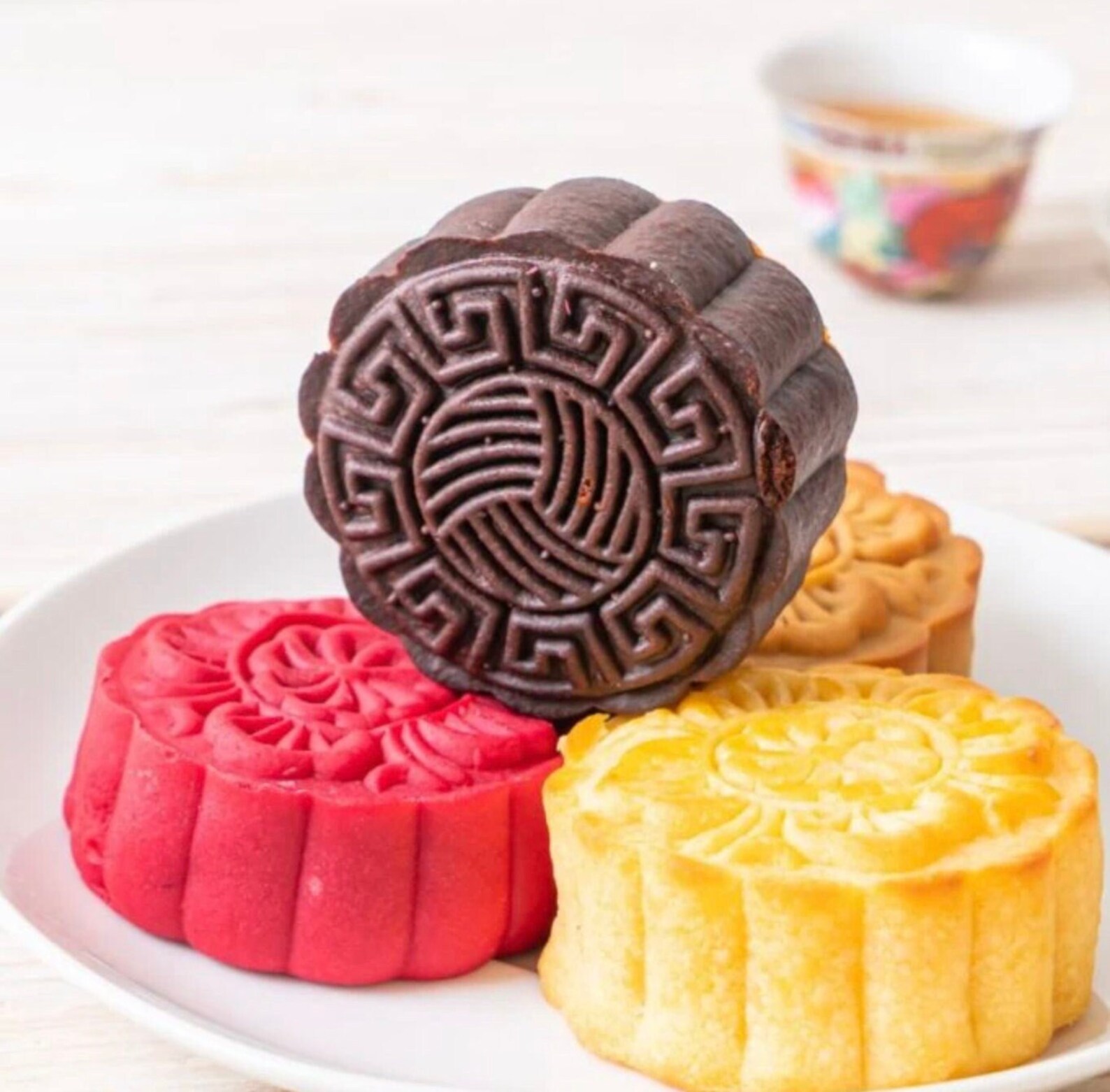12 Assorted Mini Teaflavored Mooncakes Short Shelf Life Etsy