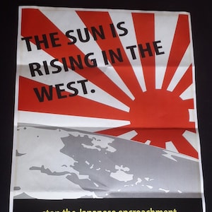 1942 WW2 USA America Japan Japanese Rising Sun Flag Empire Map Army Soldier War Old Vintage WWii Propaganda Poster #74