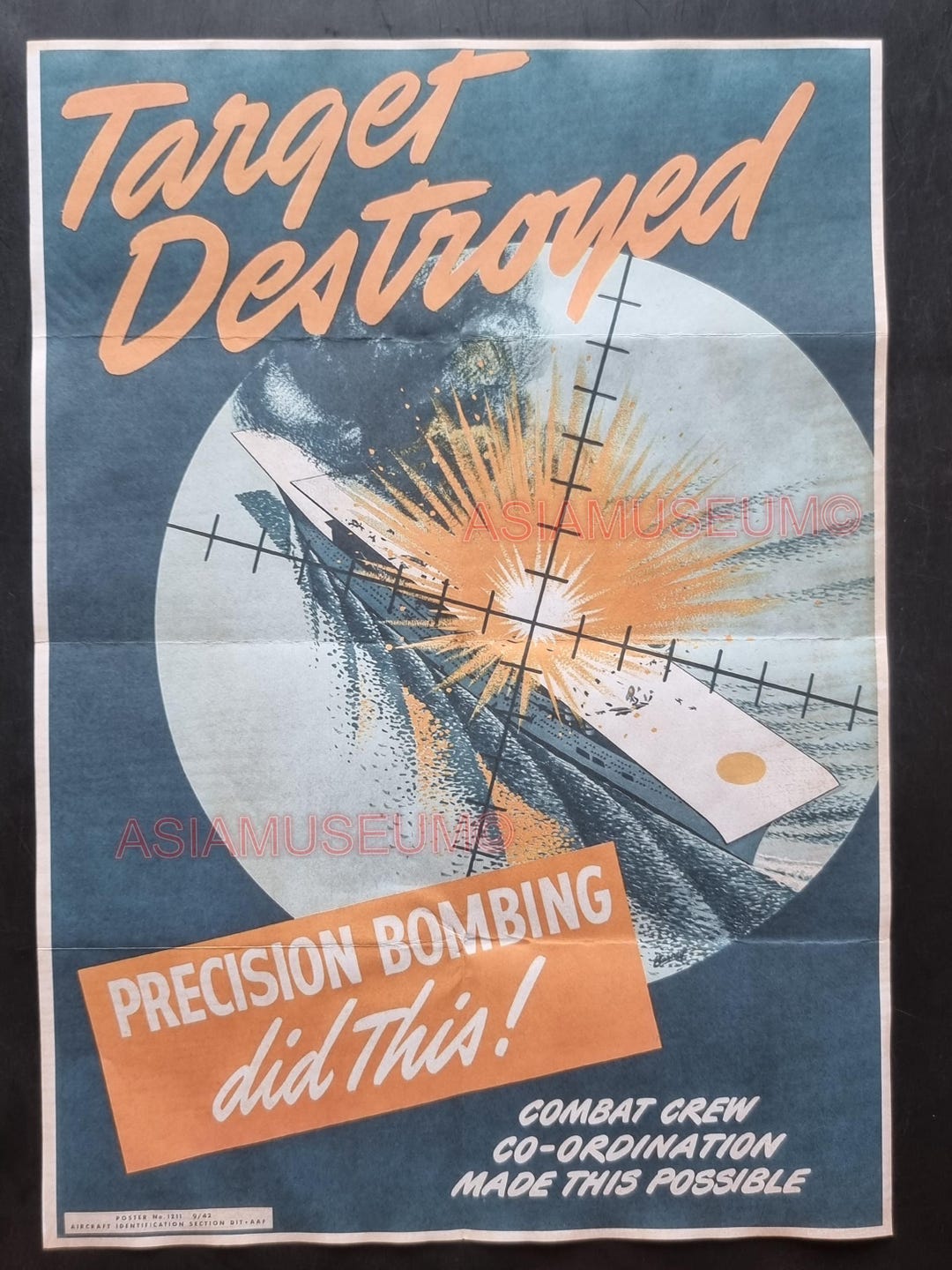 Ww2 Target 1944 WW2 USA America Japan Aircraft Carrier Target Destroyed Patriotic ...