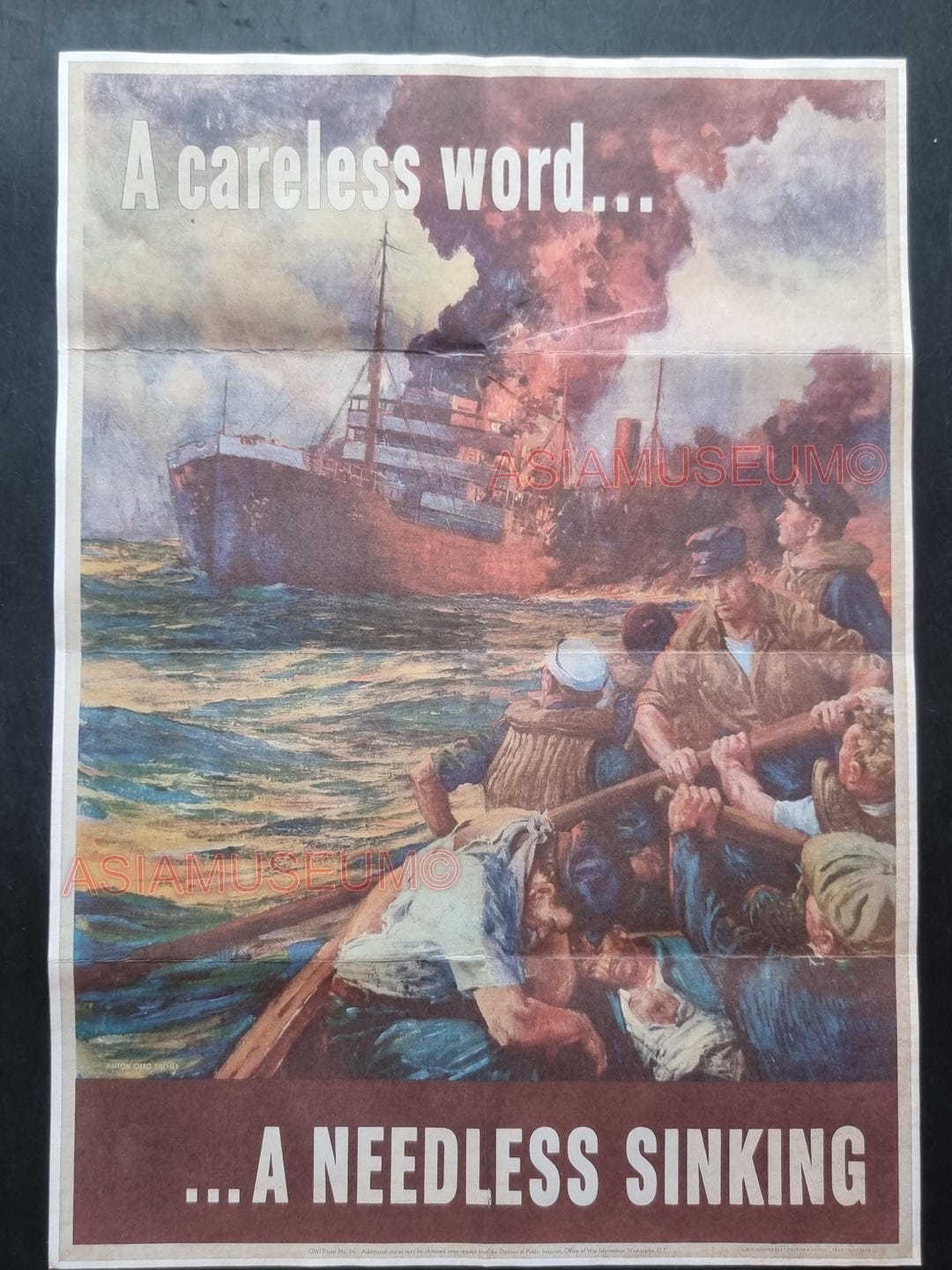 1944 WW2 USA America Careless Words Cost Live Ship Sink Navy Production ...