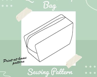 Quilted Makeup Bag Sewing Pattern PDF – Beginner-Friendly, Stylish & Customizable | DIY Cosmetic Bag with Zipper | Travel and Gift Idea