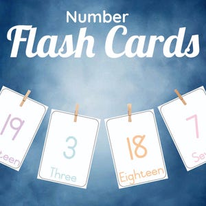 Minimalist Number Flash Cards 0–20, Montessori, Preschool, Math Learning, Clean Design, Early Math, Number Flashcards PDF, Kids