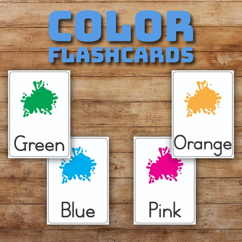 Printable Color Flash Cards for Kids, Early Learning Toddler Activity ...