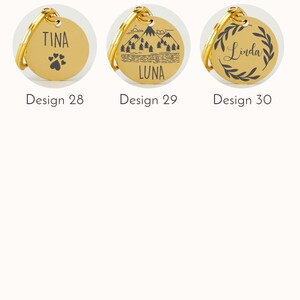 Etiqueta de perro de lujo con personalización, etiqueta de identificación de nombre grabada para perros y gatos, encanto de etiqueta de collar de gato con grabado de nombre, envío gratis imagen 7